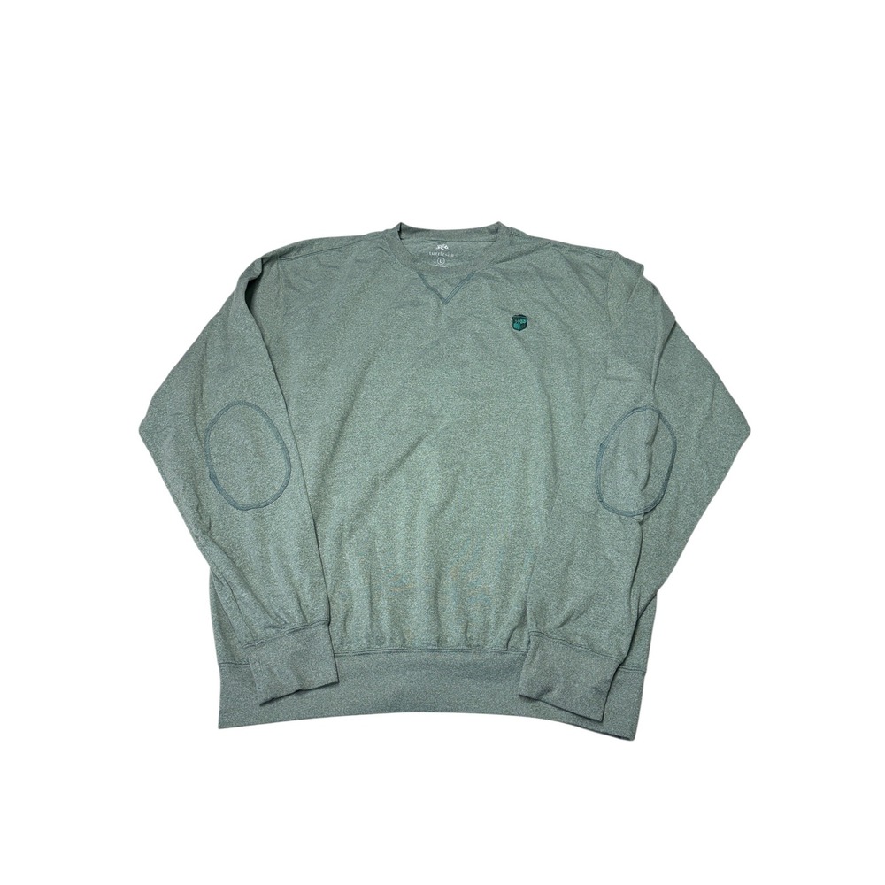 Turtleson Tour Performance Pullover Sweatshirt‎ Mens Large Green Elbow Patches